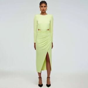 $410 NWT Self-Portrait Green Cut Out Dress Size 10